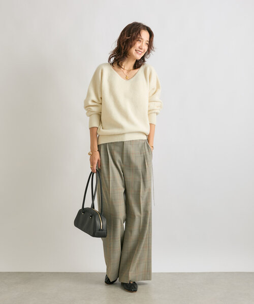 RIVE DROITE（リヴドロワ）の「【着映え◎】フリンジチェーンチェックパンツ（その他パンツ・レディース・グレー/ベージュ・36/38）」の21枚目の写真