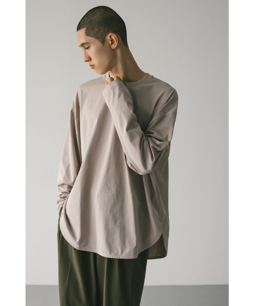 STYLEMIXER(スタイルミキサー)の「ユニセックスラウンドロンT(Tシャツ/カットソー・メンズ・ベージュ/ホワイト/ブラック・SMALL/MEDIUM/LARGE)」の9枚目の写真