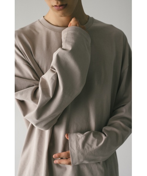 STYLEMIXER(スタイルミキサー)の「ユニセックスラウンドロンT(Tシャツ/カットソー・メンズ・ベージュ/ホワイト/ブラック・SMALL/MEDIUM/LARGE)」の13枚目の写真