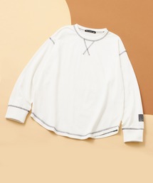 SHISKY | SHISKY / シスキー ワンポイント ステッチデザイン オーバーサイズ ロンT 長袖 キッズ(Tシャツ/カットソー)