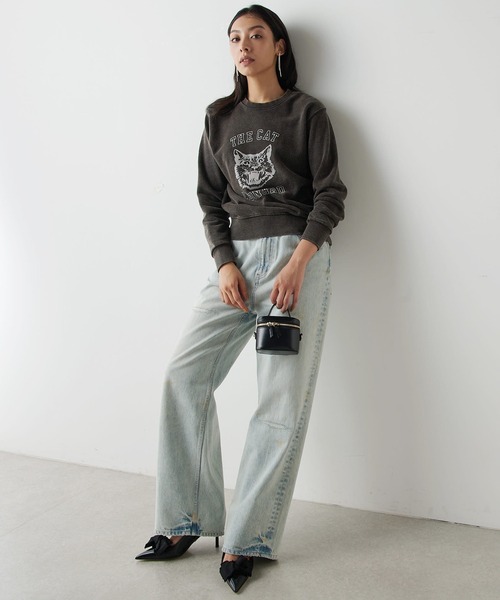 Whim Gazette（ウィムガゼット）の「CATプリント裏毛プルオーバー