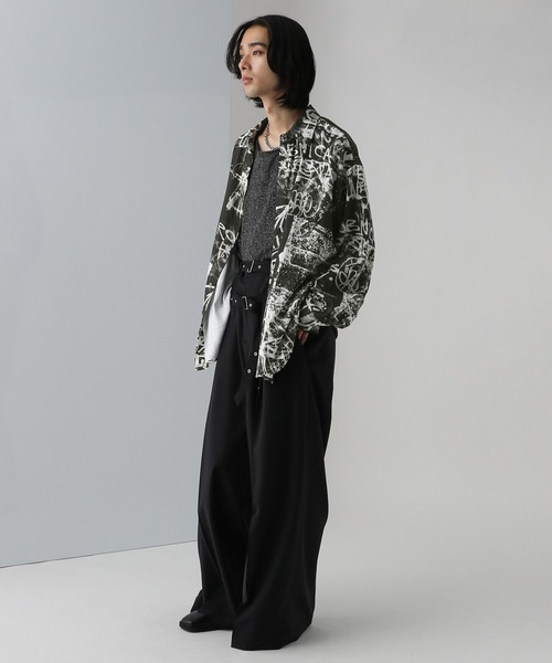 HARE（ハレ）の「【UNDERGROUND MODE】ウォールアートエリパーツシャツ(HARE)（シャツ/ブラウス・メンズ・ブラック/ホワイト・MEDIUM/SMALL）」の11枚目の写真