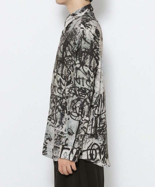 HARE（ハレ）の「【UNDERGROUND MODE】ウォールアートエリパーツシャツ(HARE)（シャツ/ブラウス・メンズ・ブラック/ホワイト・MEDIUM/SMALL）」の19枚目の写真