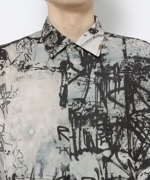 HARE（ハレ）の「【UNDERGROUND MODE】ウォールアートエリパーツシャツ(HARE)（シャツ/ブラウス・メンズ・ブラック/ホワイト・MEDIUM/SMALL）」の21枚目の写真