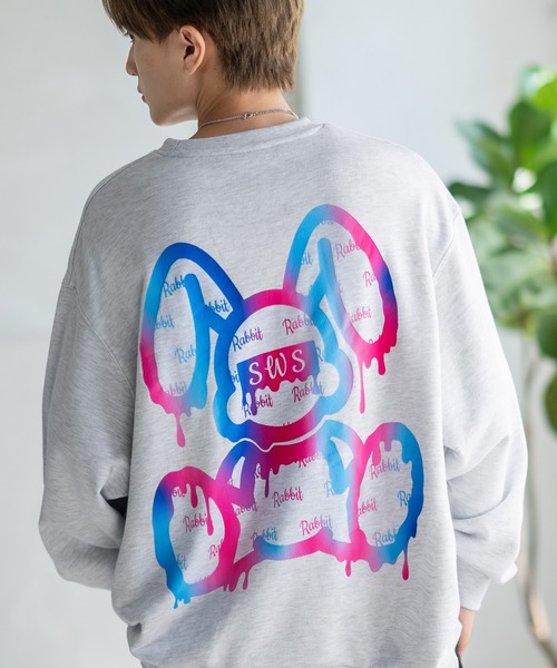 SIDEWAY STANCE（サイドウェイスタンス）の「【SIDEWAY STANCE】プリント スウェット トレーナー（スウェット・メンズ・ブラック系1/ネイビー/グレー/ネイビー系/ライトグレー系1/ブラック系2/ブラック系/ブラック/ネイビー系2/ネイビー系1/ライトグレー系2/ライトグレー系/ブラック系3/ライトグレー系3/ネイビー系3・SMALL/X-LARGE/LARGE/MEDIUM）」の8枚目の写真