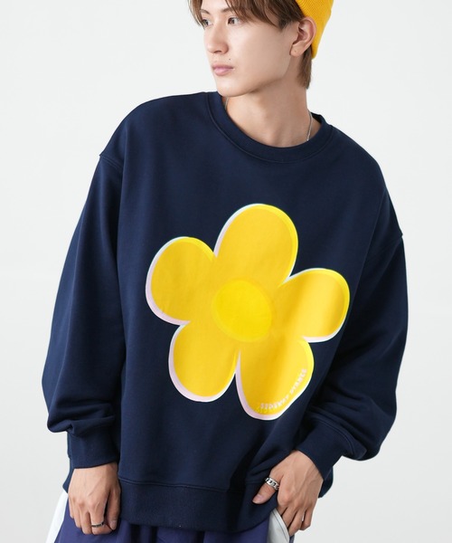 SIDEWAY STANCE（サイドウェイスタンス）の「【SIDEWAY STANCE】プリント スウェット トレーナー（スウェット・メンズ・ブラック系1/ネイビー/グレー/ネイビー系/ライトグレー系1/ブラック系2/ブラック系/ブラック/ネイビー系2/ネイビー系1/ライトグレー系2/ライトグレー系/ブラック系3/ライトグレー系3/ネイビー系3・SMALL/X-LARGE/LARGE/MEDIUM）」の14枚目の写真