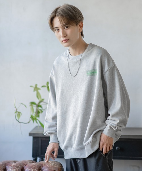 SIDEWAY STANCE（サイドウェイスタンス）の「【SIDEWAY STANCE】プリント スウェット トレーナー（スウェット・メンズ・ブラック系1/ネイビー/グレー/ネイビー系/ライトグレー系1/ブラック系2/ブラック系/ブラック/ネイビー系2/ネイビー系1/ライトグレー系2/ライトグレー系/ブラック系3/ライトグレー系3/ネイビー系3・SMALL/X-LARGE/LARGE/MEDIUM）」の20枚目の写真