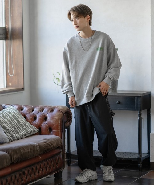 SIDEWAY STANCE（サイドウェイスタンス）の「【SIDEWAY STANCE】プリント スウェット トレーナー（スウェット・メンズ・ブラック系1/ネイビー/グレー/ネイビー系/ライトグレー系1/ブラック系2/ブラック系/ブラック/ネイビー系2/ネイビー系1/ライトグレー系2/ライトグレー系/ブラック系3/ライトグレー系3/ネイビー系3・SMALL/X-LARGE/LARGE/MEDIUM）」の22枚目の写真