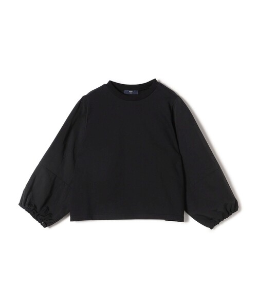 SHIPS Colors（シップス カラーズ）の「SHIPS Colors:〈洗濯機可能〉ミニ裏毛 フハクスリーブ トップス2（Tシャツ/カットソー・レディース・キャメル/ブラック/オフホワイト・ONE SIZE）」の2枚目の写真