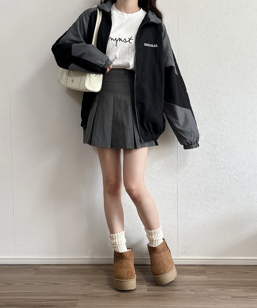 Cham.（チャム）の「オーバーサイズトラックジャケット（ジャージ・レディース・ブラック/ネイビー・F）」の19枚目の写真