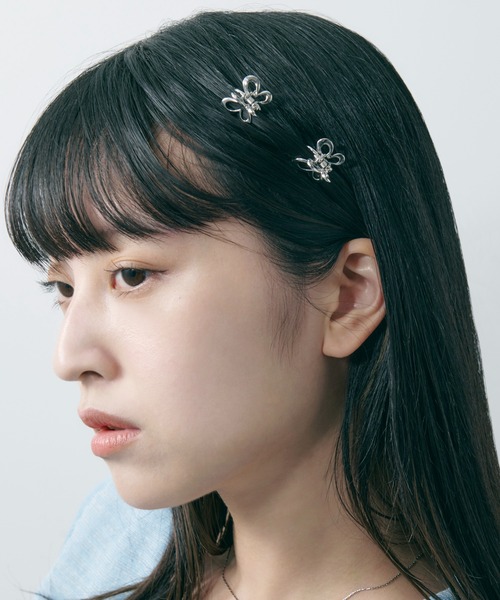 セール】リル バタフライ セット ヘアー クリップ（バレッタ