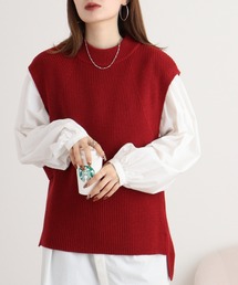 BRODIAEA ボタン付きニットベスト