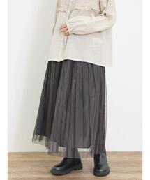 Samansa Mos2 | チュールプリーツスカート(スカート)