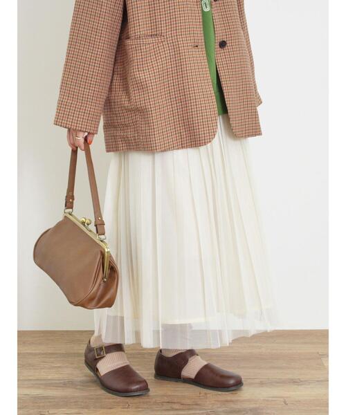 Samansa Mos2（サマンサ モスモス）の「チュールプリーツスカート（スカート・レディース・キナリ/グリーン/チャコールグレー/レッド・F）」の2枚目の写真