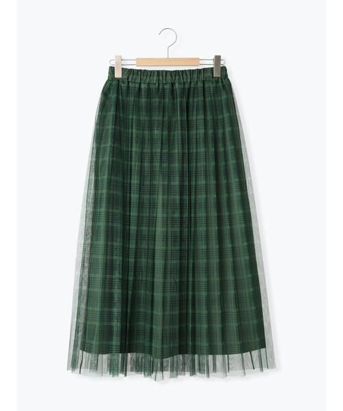 Samansa Mos2（サマンサ モスモス）の「チュールプリーツスカート（スカート・レディース・キナリ/グリーン/チャコールグレー/レッド・F）」の13枚目の写真