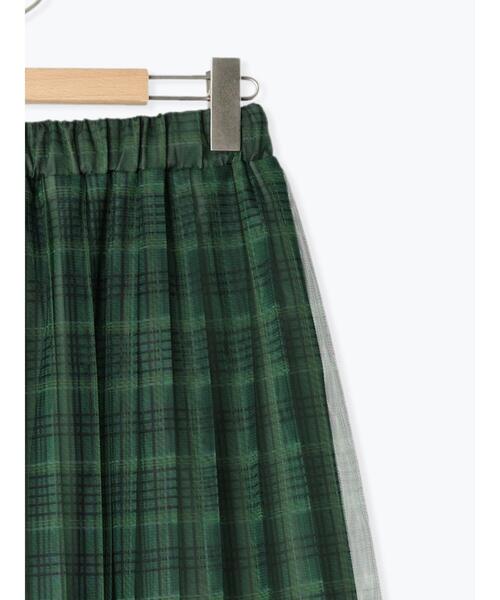 Samansa Mos2（サマンサ モスモス）の「チュールプリーツスカート（スカート・レディース・キナリ/グリーン/チャコールグレー/レッド・F）」の16枚目の写真