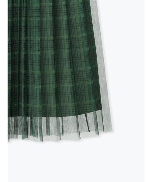 Samansa Mos2（サマンサ モスモス）の「チュールプリーツスカート（スカート・レディース・キナリ/グリーン/チャコールグレー/レッド・F）」の17枚目の写真