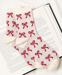 WEGO | WEGO/ジャガード総柄リボンソックス(ソックス/靴下)