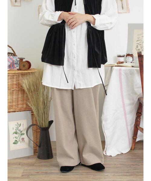 Samansa Mos2(サマンサ モスモス)の「【抗菌防臭】ジャージータックパンツ(その他パンツ・レディース・チャコールグレー/ベージュ/モカ・L/M)」の3枚目の写真