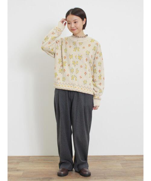 Samansa Mos2(サマンサ モスモス)の「【抗菌防臭】ジャージータックパンツ(その他パンツ・レディース・チャコールグレー/ベージュ/モカ・L/M)」の6枚目の写真