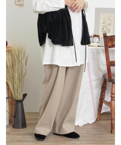 Samansa Mos2(サマンサ モスモス)の「【抗菌防臭】ジャージータックパンツ(その他パンツ・レディース・チャコールグレー/ベージュ/モカ・L/M)」の8枚目の写真