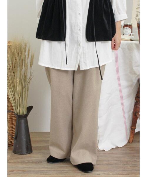 Samansa Mos2(サマンサ モスモス)の「【抗菌防臭】ジャージータックパンツ(その他パンツ・レディース・チャコールグレー/ベージュ/モカ・L/M)」の9枚目の写真