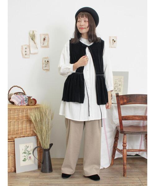 Samansa Mos2(サマンサ モスモス)の「【抗菌防臭】ジャージータックパンツ(その他パンツ・レディース・チャコールグレー/ベージュ/モカ・L/M)」の10枚目の写真