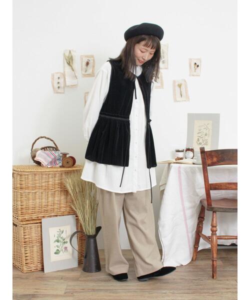 Samansa Mos2(サマンサ モスモス)の「【抗菌防臭】ジャージータックパンツ(その他パンツ・レディース・チャコールグレー/ベージュ/モカ・L/M)」の11枚目の写真