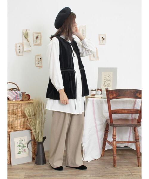 Samansa Mos2(サマンサ モスモス)の「【抗菌防臭】ジャージータックパンツ(その他パンツ・レディース・チャコールグレー/ベージュ/モカ・L/M)」の12枚目の写真