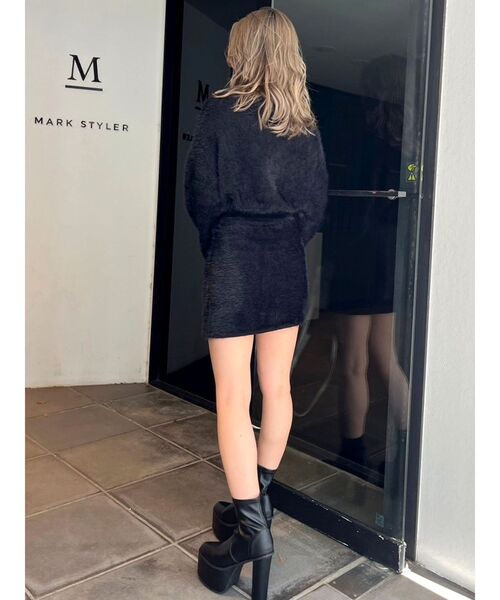 GYDA（ジェイダ）の「GYDAプレートシャギーニットトップス【SETUP着用可】（ニット/セーター・レディース・ブラック/オフホワイト/ベージュ・FREE）」の14枚目の写真