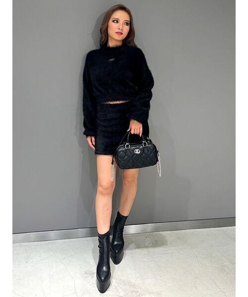 GYDA（ジェイダ）の「GYDAプレートシャギーニットトップス【SETUP着用可】（ニット/セーター・レディース・ブラック/オフホワイト/ベージュ・FREE）」の18枚目の写真