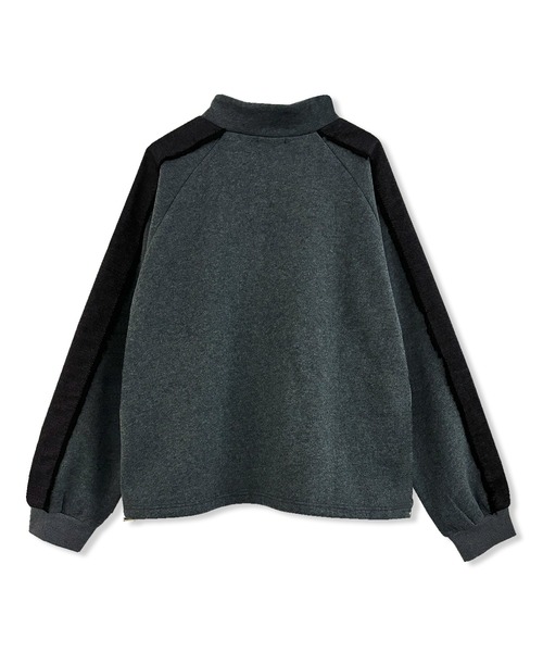 ANDGEEBEE（アンジービー）の「UNISEX デニムライン裏起毛スウェット（スウェット・レディース・アイボリー/チャコールグレー・FREE）」の14枚目の写真