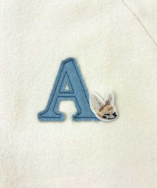 ANDGEEBEE（アンジービー）の「UNISEX デニムライン裏起毛スウェット（スウェット・レディース・アイボリー/チャコールグレー・FREE）」の7枚目の写真