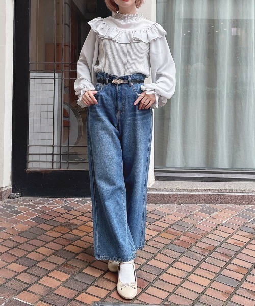 F i.n.t（フィント）の「シアーヨーク切替ニットプルオーバー/F&A/fint（ニット/セーター・レディース・アイボリー/ピンクベージュ/ブルーグレー・FREE）」の18枚目の写真