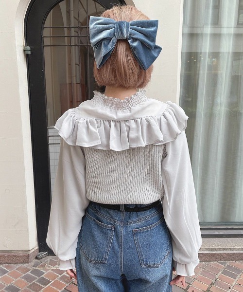 F i.n.t（フィント）の「シアーヨーク切替ニットプルオーバー/F&A/fint（ニット/セーター・レディース・アイボリー/ピンクベージュ/ブルーグレー・FREE）」の20枚目の写真