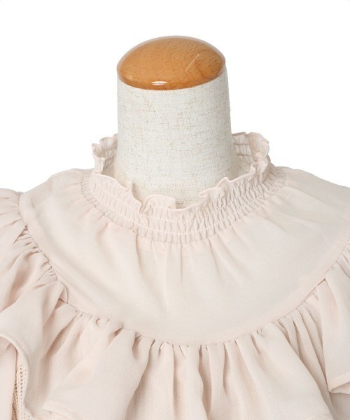 F i.n.t（フィント）の「シアーヨーク切替ニットプルオーバー/F&A/fint（ニット/セーター・レディース・アイボリー/ピンクベージュ/ブルーグレー・FREE）」の9枚目の写真