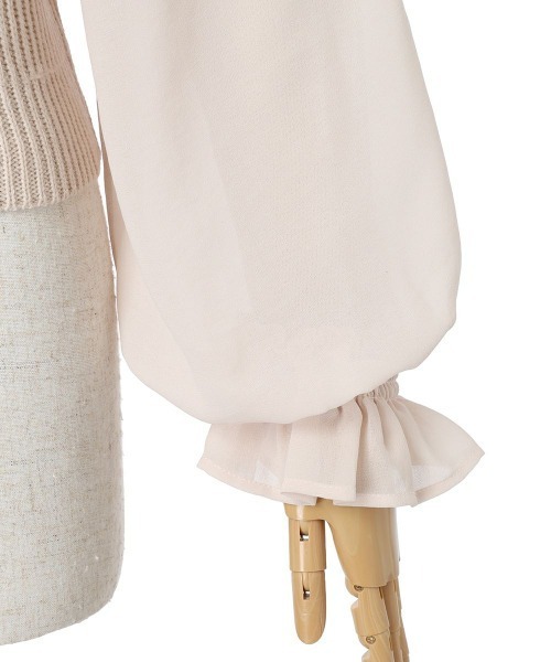 F i.n.t（フィント）の「シアーヨーク切替ニットプルオーバー/F&A/fint（ニット/セーター・レディース・アイボリー/ピンクベージュ/ブルーグレー・FREE）」の10枚目の写真