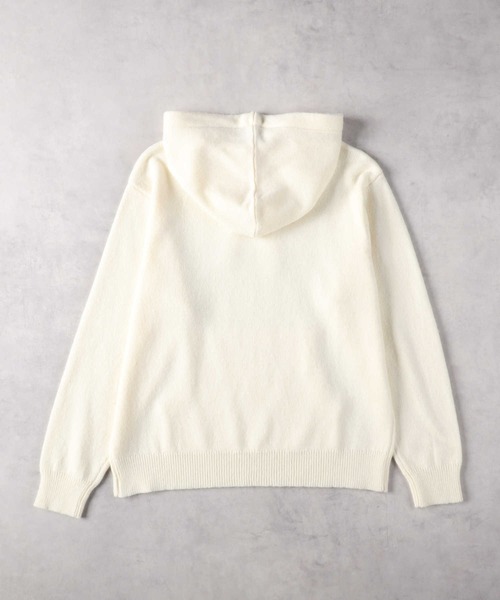 Right-on(ライトオン)の「ニットパーカー(ニット/セーター・レディース・ブラウン/オフホワイト・M/L/XL)」の12枚目の写真