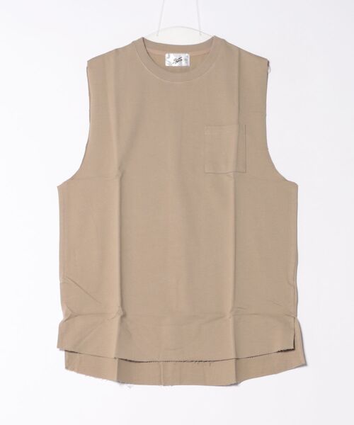 ARCHIVER(アーカイバ)の「【Bl】【RDS】ポケット付き カットオフ ノースリーブカットソー(Tシャツ/カットソー・レディース・ネイビー/ベージュ/カーキ/ブラック・MEDIUM/LARGE)」の17枚目の写真