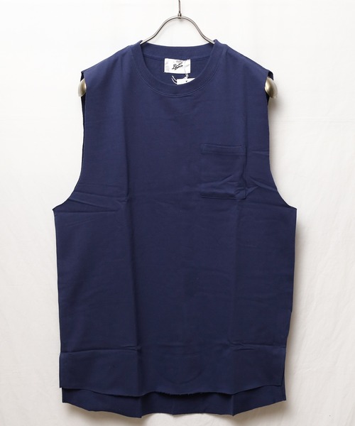 ARCHIVER(アーカイバ)の「【Bl】【RDS】ポケット付き カットオフ ノースリーブカットソー(Tシャツ/カットソー・レディース・ネイビー/ベージュ/カーキ/ブラック・MEDIUM/LARGE)」の9枚目の写真