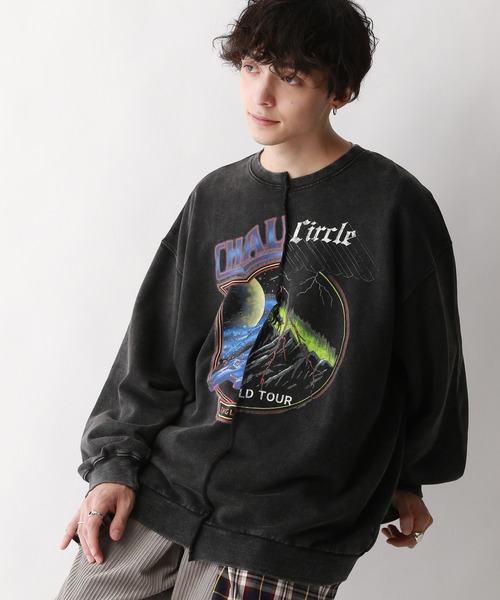 RAGEBLUE(レイジブルー)の「ヴィンテージライク/リメイク風ドッキング/プリントビックスウェット(スウェット・メンズ・その他19/ダークグレー・MEDIUM/LARGE)」の5枚目の写真