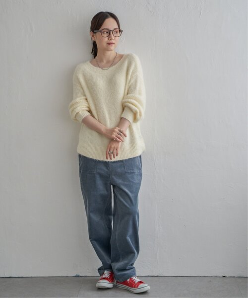 LBC（エルビーシー）の「コーデュロイゆるテーパード（その他パンツ・レディース・オフホワイト/チャコールグレー/オレンジ/ブルー・M/L）」の14枚目の写真