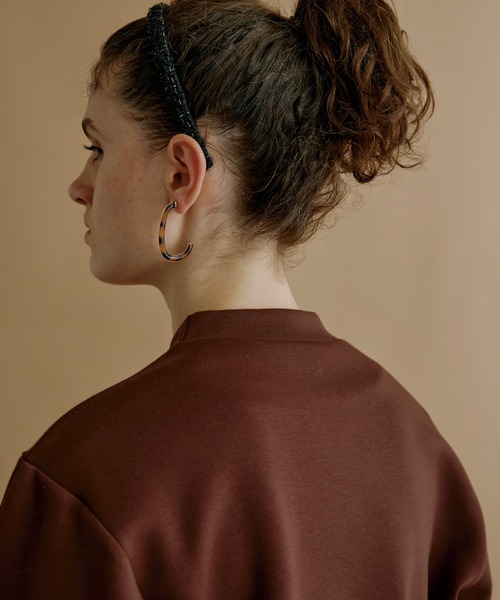 kiehtova（キエトヴァ）の「【kiehtova】VOLUME SLEEVE SWEAT/ボリューム スリーブ スウェット（スウェット・レディース・ブラウン/ブラック/グレー・FREE）」の7枚目の写真