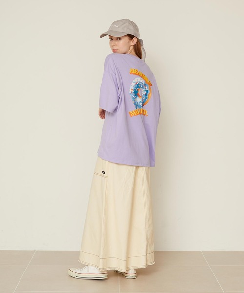 MILKFED.(ミルクフェド)の「DONUT AND LOGO WIDE S/S TEE(Tシャツ/カットソー・レディース・ブラック/ホワイト/ライトパープル・M/L)」の15枚目の写真