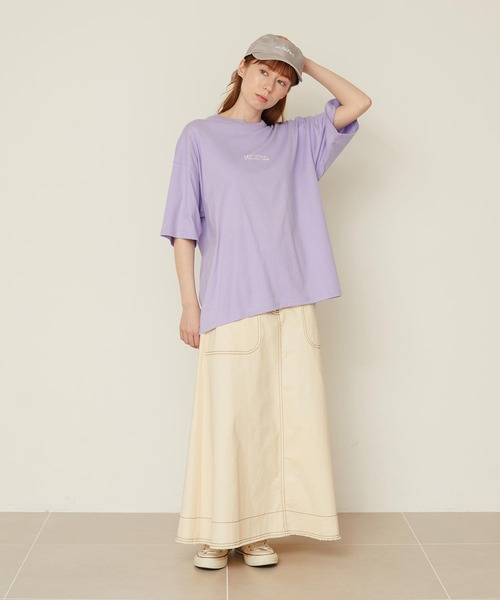MILKFED.(ミルクフェド)の「DONUT AND LOGO WIDE S/S TEE(Tシャツ/カットソー・レディース・ブラック/ホワイト/ライトパープル・M/L)」の9枚目の写真
