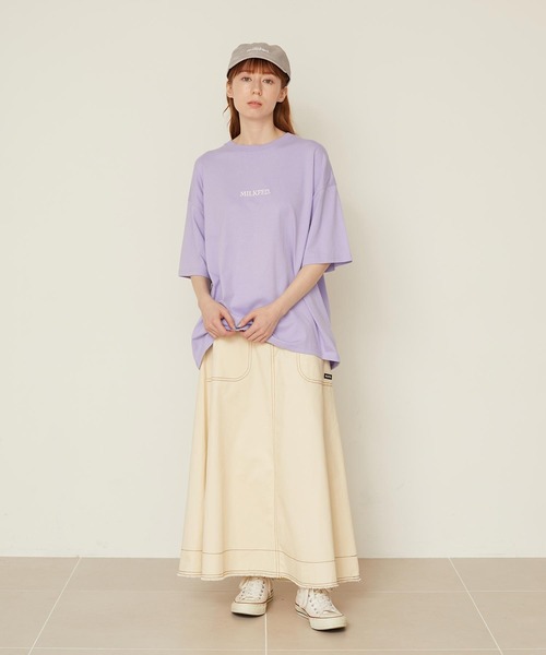 MILKFED.(ミルクフェド)の「DONUT AND LOGO WIDE S/S TEE(Tシャツ/カットソー・レディース・ブラック/ホワイト/ライトパープル・M/L)」の11枚目の写真