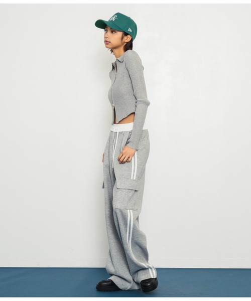 ANAP（アナップ）の「ダブルジップリブニットトップス（ニット/セーター・レディース・グレー/オレンジ/ダークブラウン・FREE）」の22枚目の写真