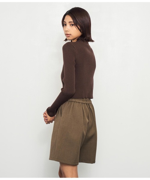 ANAP（アナップ）の「ダブルジップリブニットトップス（ニット/セーター・レディース・グレー/オレンジ/ダークブラウン・FREE）」の17枚目の写真