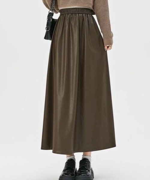 セール】フェイクレザーロングスカート（スカート）｜GEMEDA（ジェメダ