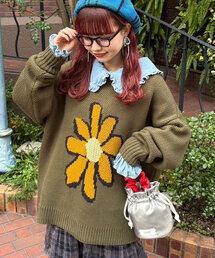 CIAOPANIC | 【WEB限定】BIGフラワーロールネックニット(ニット/セーター)